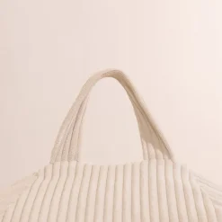 Bananair Pouf poire déhoussable velours côtelé 105x85 cm beige