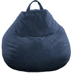 Bananair Pouf poire déhoussable velours côtelé 120x100 cm bleu foncé* Pouf Et Poire