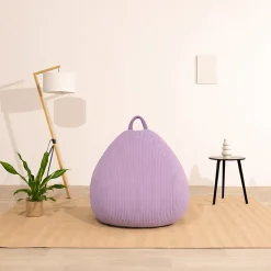 Bananair Pouf poire déhoussable velours côtelé 105x85 cm violet parme* Pouf Et Poire