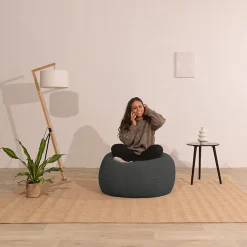 Bananair Pouf poire déhoussable velours côtelé 105x85 cm gris foncé* Pouf Et Poire