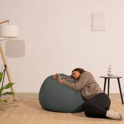 Bananair Pouf poire déhoussable velours côtelé 105x85 cm gris foncé* Pouf Et Poire