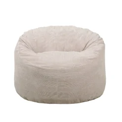 Sale Bananair Pouf rond doux en velours côtelé 100 cm beige