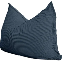 Bananair Pouf velours côtelé déhoussable 180 x 140 cm bleu nuit* Pouf Et Poire