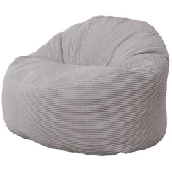 Outlet Bananair Pouf velours côtelé épais 100cm gris clair