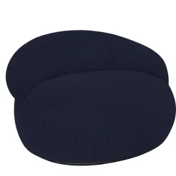Outlet Bananair Pouf XXL déhoussable en velours côtelé 110x100 cm bleu foncé