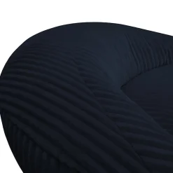 Outlet Bananair Pouf XXL déhoussable en velours côtelé 110x100 cm bleu foncé
