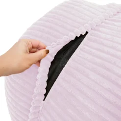 Hot Bananair Pouf XXL déhoussable en velours côtelé 110x100 cm rose