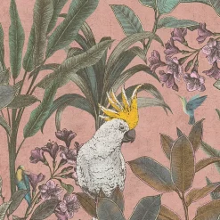 Online Profhome 397481-GU Papier peint moitf d'oiseaux légèrement texturé mat 5,33 m2