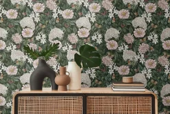 Profhome 394261-GU Papier peint floral légèrement texturé mat 5,33 m2* Papier Peint Fleuri