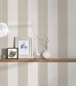 Discount Profhome 375543-GU Papier peint à rayures légèrement texturé mat 5,33 m2