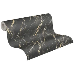 Clearance Profhome 393362-GU Papier peint aspect pierre carrelage texturé et des accents métalliques 5,33 m2