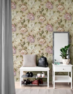 Profhome 396081-GU Papier peint floral légèrement texturé mat 5,33 m2* Papier Peint Fleuri