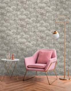 Profhome 396102-GU Papier peint floral légèrement texturé mat 5,33 m2* Papier Peint Fleuri