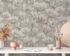 Profhome 396102-GU Papier peint floral légèrement texturé mat 5,33 m2* Papier Peint Fleuri