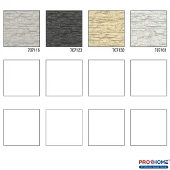 Sale Profhome 707116-GU Papier peint aspect pierre carrelage légèrement texturé mat 5,33 m2