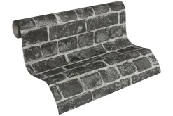 Sale Profhome 306822-GU Papier peint aspect pierre carrelage lisse mat 5,33 m2