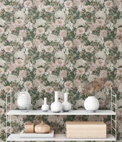 Profhome 394262-GU Papier peint floral légèrement texturé mat 5,33 m2* Papier Peint Fleuri