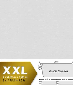 Best Profhome 574916-GU Papier peint aspect textile légèrement texturé mat 26,5 m2