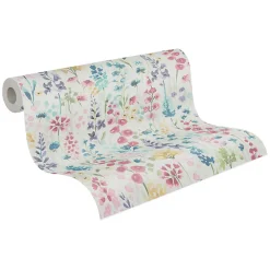 Profhome 396061-GU Papier peint floral légèrement texturé mat 5,33 m2* Papier Peint Fleuri