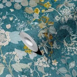 Profhome 388253-GU Papier peint floral texturé mat 5,33 m2* Papier Peint Fleuri