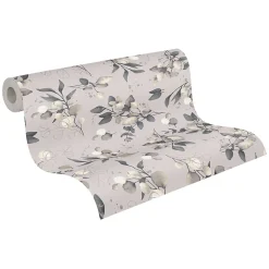 Profhome 397684-GU Papier peint style country lisse et des accents métalliques 5,33 m2* Papier Peint Fleuri