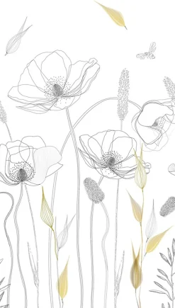 Profhome 392121-GU Papier peint photo lisse mat 1,59 m x 2,8 m* Papier Peint Fleuri