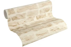 Profhome 355802-GU Papier peint aspect pierre carrelage lisse mat 5,33 m2* Papier Peint Imitant