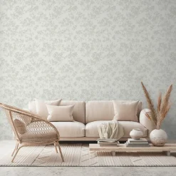 Profhome 395482-GU Papier peint floral texturé brillant 5,33 m2* Papier Peint Fleuri