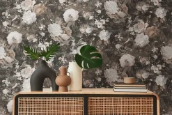 Profhome 388213-GU Papier peint floral légèrement texturé satiné 5,33 m2* Papier Peint Fleuri