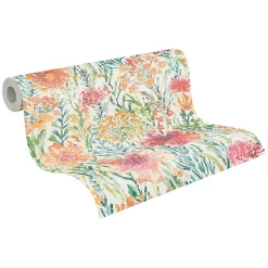 Profhome 396951-GU Papier peint floral lisse mat 5,33 m2* Papier Peint Pour Chambre|Papier Peint Fleuri