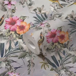Online Profhome 381782-GU Papier peint floral lisse mat 5,33 m2