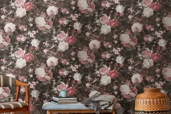 Profhome 388214-GU Papier peint floral légèrement texturé satiné 5,33 m2* Papier Peint Fleuri
