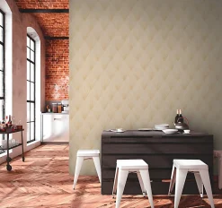 Clearance Profhome 378643-GU Papier peint à motifs graphiques légèrement texturé subtilement chatoyant 5,33 m2