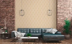 Clearance Profhome 378643-GU Papier peint à motifs graphiques légèrement texturé subtilement chatoyant 5,33 m2