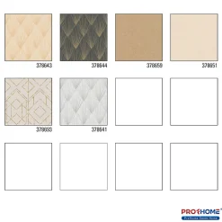 Clearance Profhome 378643-GU Papier peint à motifs graphiques légèrement texturé subtilement chatoyant 5,33 m2