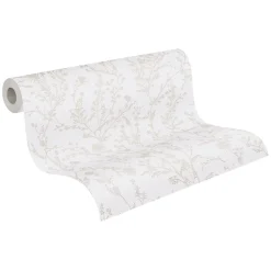 Profhome 395462-GU Papier peint ton-sur ton lisse satiné 5,33 m2* Papier Peint Fleuri