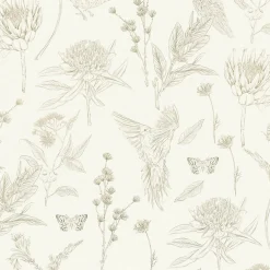 Profhome 394293-GU Papier peint moitf d'oiseaux légèrement texturé mat 5,33 m2* Papier Peint Fleuri