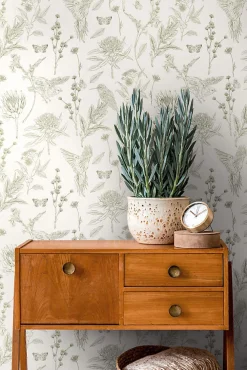 Profhome 394293-GU Papier peint moitf d'oiseaux légèrement texturé mat 5,33 m2* Papier Peint Fleuri