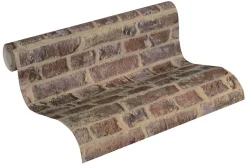 Profhome 371611-GU Papier peint aspect pierre carrelage lisse mat 5,33 m2* Papier Peint Imitant