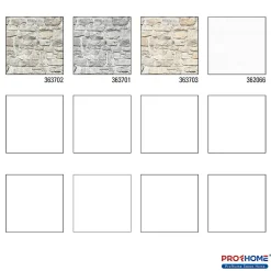 Clearance Profhome 363702-GU Papier peint aspect pierre carrelage lisse mat 5,33 m2