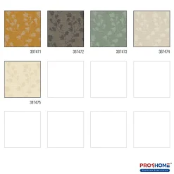 Profhome 387474-GU Papier peint floral légèrement texturé mat 5,33 m2* Papier Peint Imitant