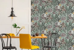 Clearance Profhome 397482-GU Papier peint moitf d'oiseaux légèrement texturé mat 5,33 m2