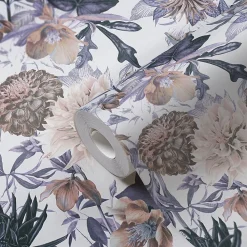 Profhome 381751-GU Papier peint floral lisse mat 5,33 m2* Papier Peint|Papier Peint Fleuri