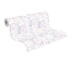 Profhome 381181-GU Papier peint floral légèrement texturé mat 5,33 m2*Enfant Papier Peint Enfant