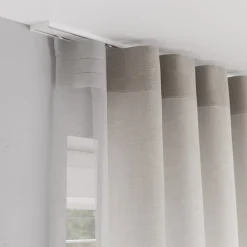 GoodHome Rail à rideau double Thira blanc L.300cm* Rail À Rideaux