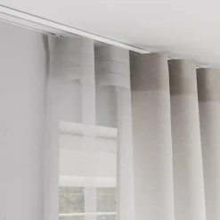 GoodHome Rail à rideau double Thira blanc L.200cm