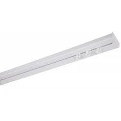 Monmobilierdesign Rail De Plafond Tringle En Pvc Pour Rideaux à Crochets Blanc Monorail Droit 200 Cm* Rail À Rideaux