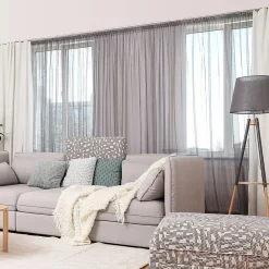 Monmobilierdesign Rail De Plafond Tringle En Pvc Pour Rideaux à Crochets Blanc Monorail Droit 220 Cm