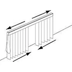 Outlet Madeco Rail pour store californien blanc ouverture centrale L.200cm