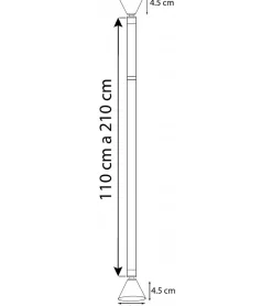 Discount Secodir REGENT - Kit Tringle Extensible diamètre 16/19 110 à 210 cm